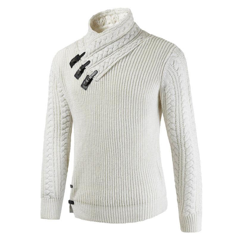 Men's Scalp Button Irregular Long Sleeve T-Shirt