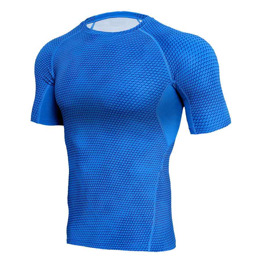 Men’s Gym Compression Shirt – Short Sleeve Workout Training & MMA BJJ Rash Guard