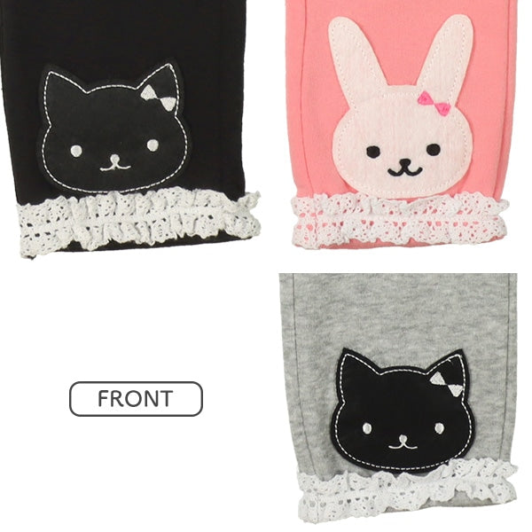 西松屋 ELFINDOLL 裏起毛裾アニマルアップリケ刺繍パンツ 正規品