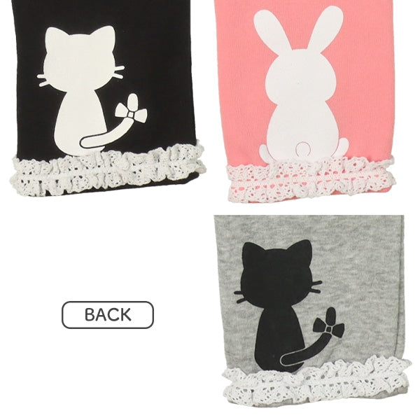 西松屋 ELFINDOLL 裏起毛裾アニマルアップリケ刺繍パンツ 正規品