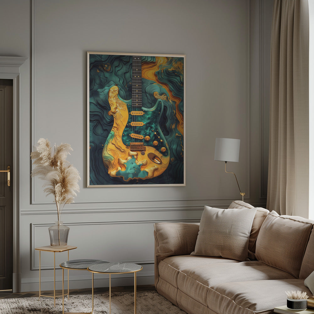 Impression sur toile : Guitare de musique 1