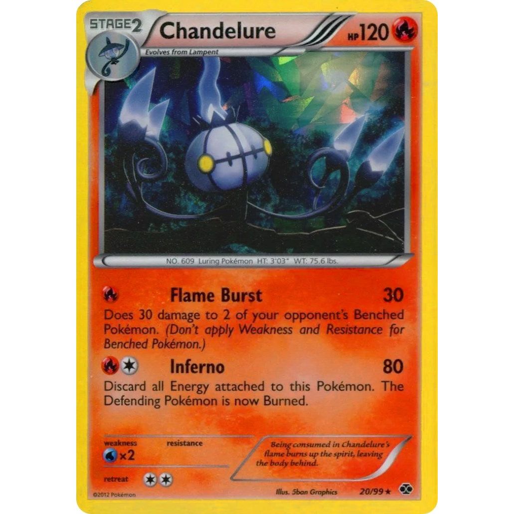 Chandelure - 20/99 (Cracked Ice Holo) (020/099) (BLE)