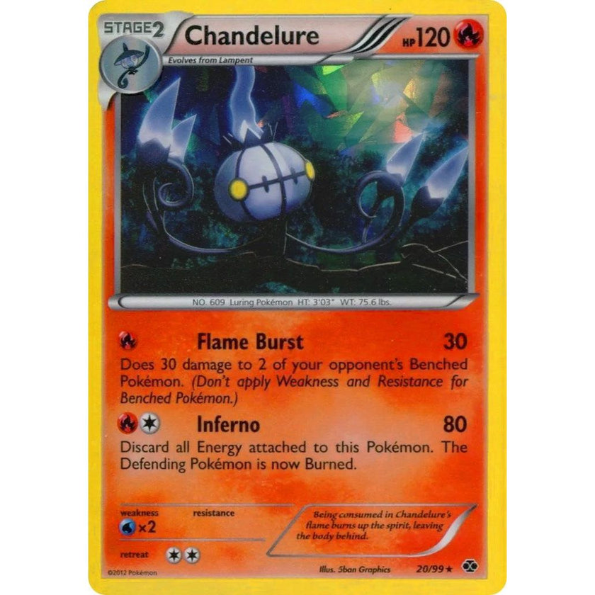 Chandelure - 20/99 (Cracked Ice Holo) (020/099) (BLE)
