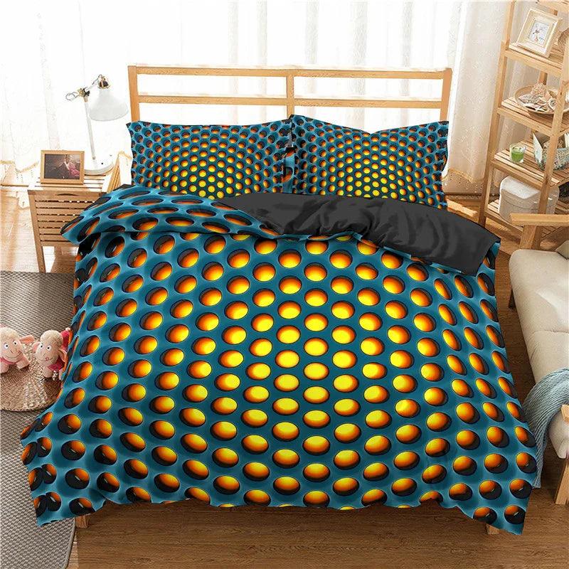 Digital Print Three-piece Bedding Duvet Cover Set