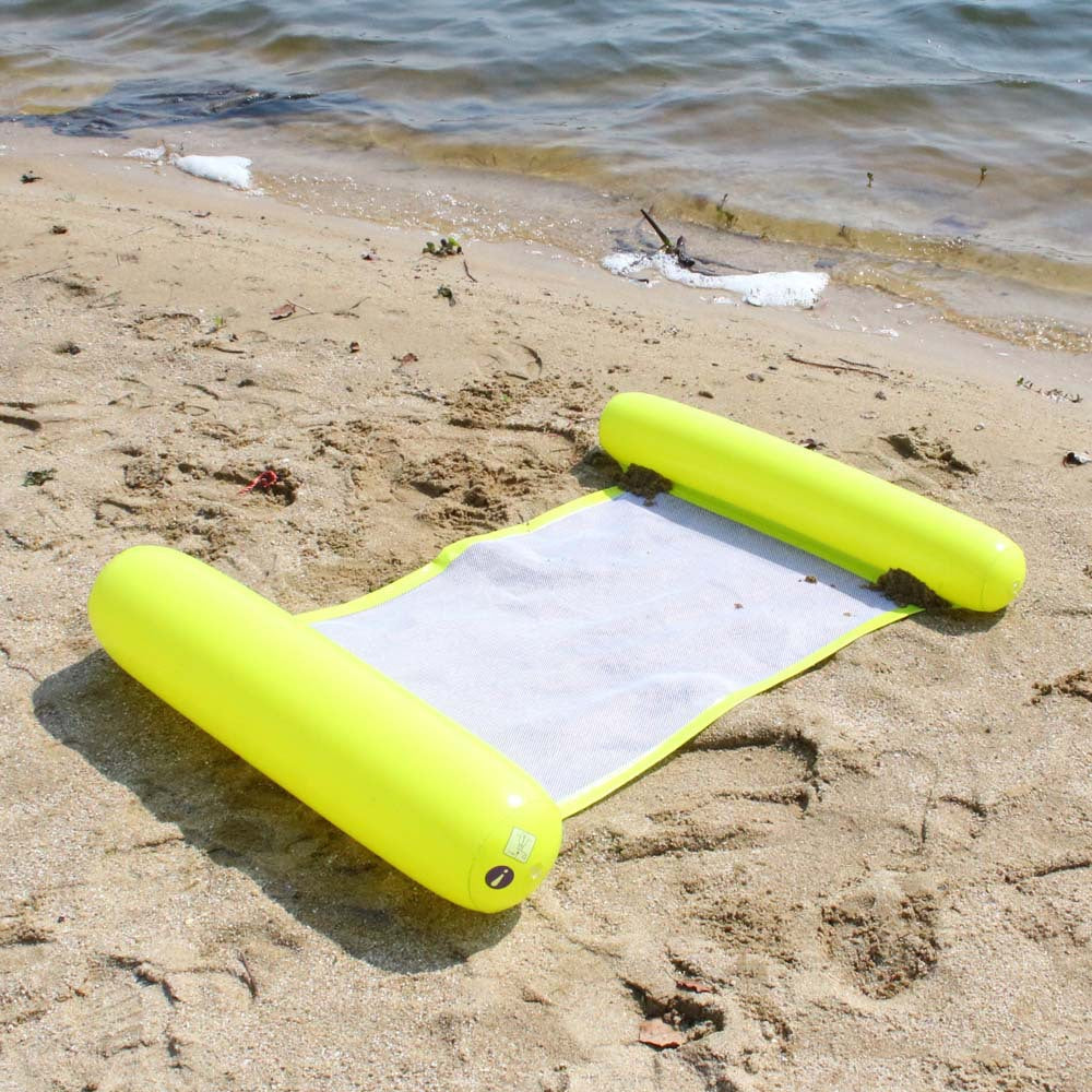 Inflatable Pool Float Lounger – Foldable Striped Floating Row for Adults