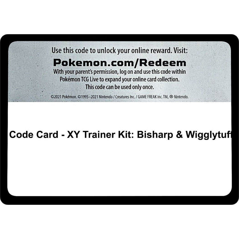 Code Card - XY Trainer Kit: Bisharp & Wigglytuff (PR)