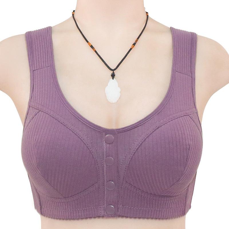Women's T-Shirt Bra with Front Buckle and No Underwire for Everyday Wear