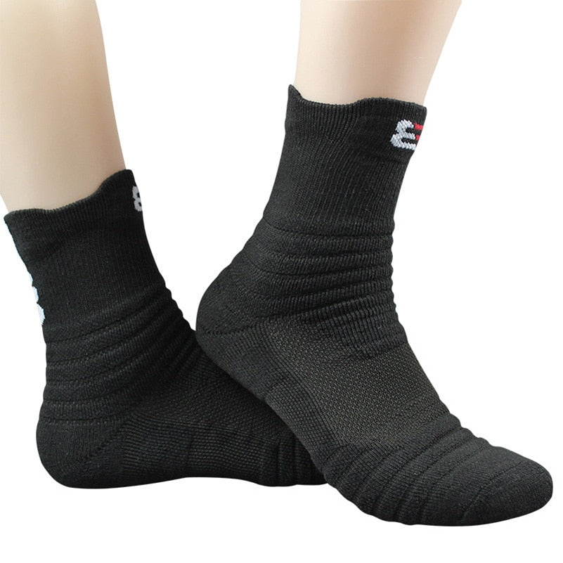 Cotton Blend Ankle Socks – Black, White & Gray | Short & Middle Tube
