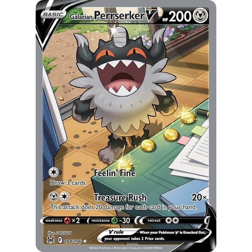 Galarian Perrserker V (Alternate Full Art) (184/196) (SWSH11)