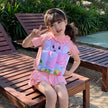 Children's Buoyant Floating Swimsuit | Short Sleeve One-Piece Swim Dress Canada