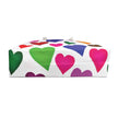 Colorful Heart Pattern Weekender Bag | Large Tote, Rainbow Hearts Travel Bag