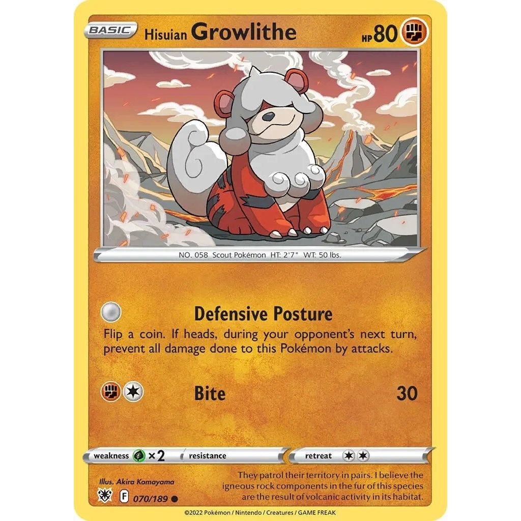 Hisuian Growlithe - 070/189 (Cosmos Holo) (070/189) (PR)