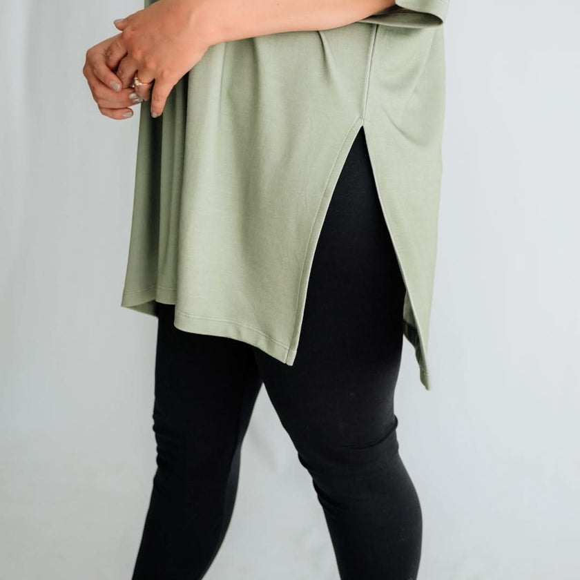 Ladies Bamboo Oversized T-Shirt | Graphite