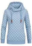 Women Printed loose hooded sweatshirt