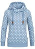 Women Printed loose hooded sweatshirt