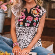 Women Casual Spring Summer Beach V Neck blouse top
