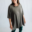 Ladies Bamboo Oversized T-Shirt | Sage