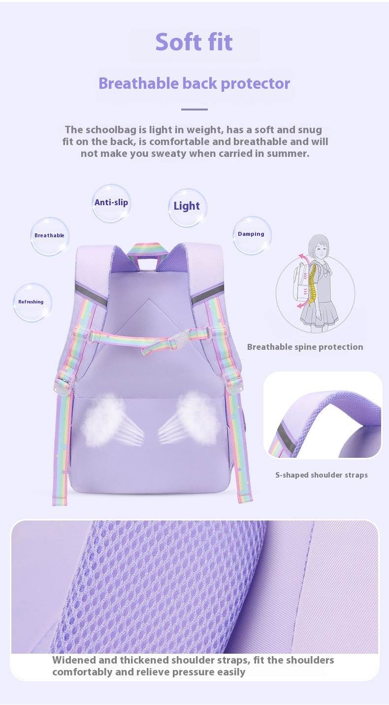 Large Schoolbag for Kids – Grades 2 to 6 Ergonomic Backpack