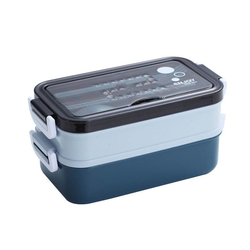Insulated Stainless Steel Double-Layer Lunch Box for Work & School
