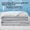 Pure Color Cool Silk Summer Blanket Airable Cover Single Double Summer Ice Cream Ice Silk Summer Quilt Machine Washable Thin Duvet
