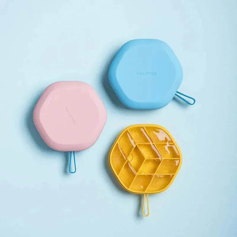Portable Silicone Hexagonal DIY Ice Mold ice lattice