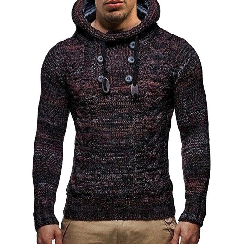 Turtleneck hooded sweater