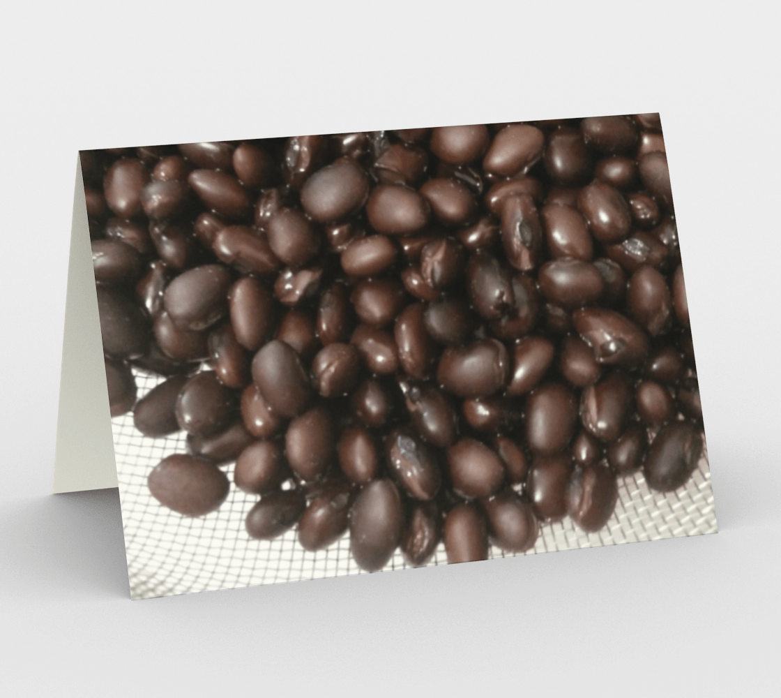 Set of 3 Blank Greeting Cards | 5 x 7 | Black Beans