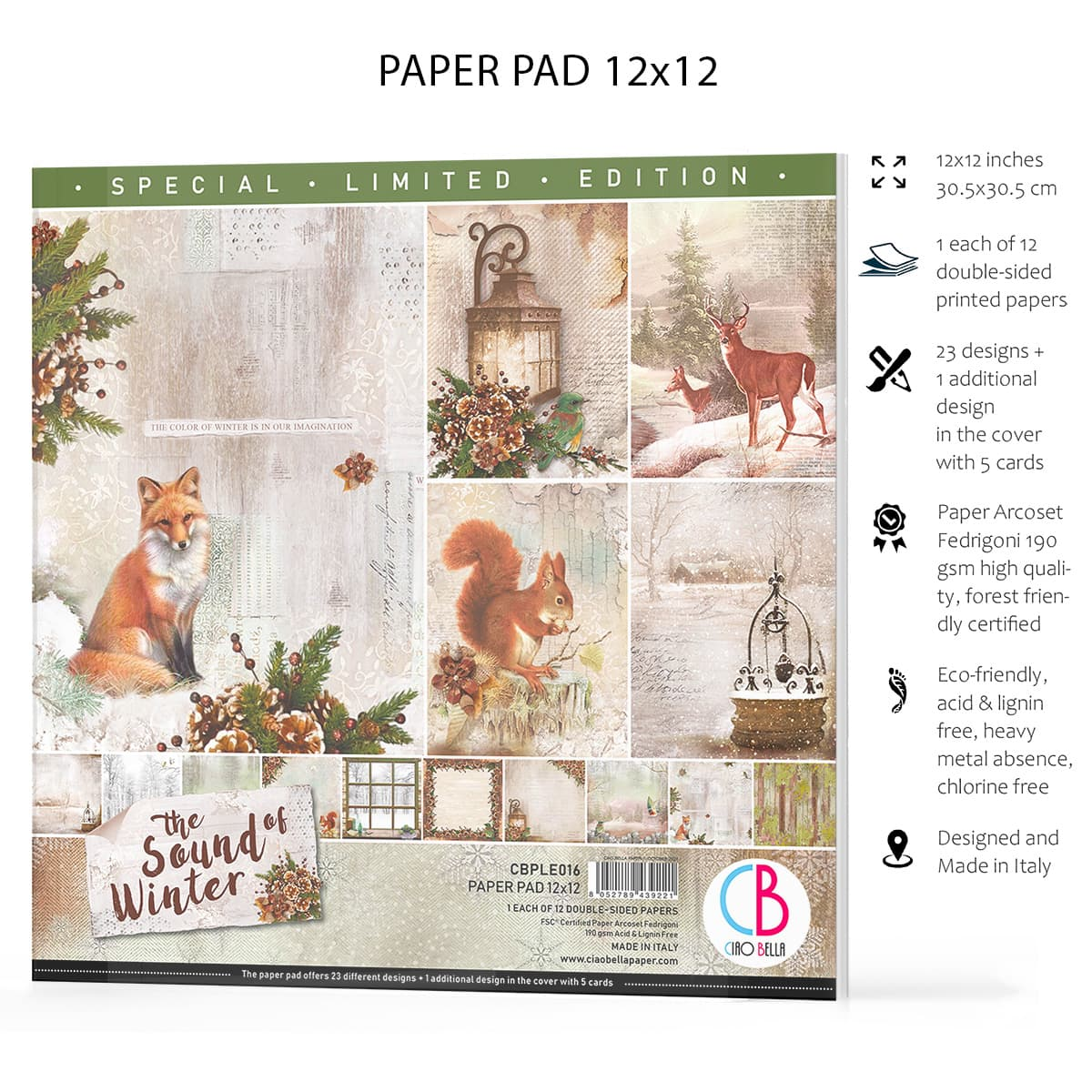Ciao Bella The Sound of Winter Limited Edition Paper Pad 12