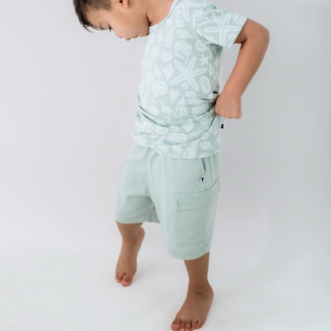 Kids' Bamboo Cargo Shorts | Seaglass