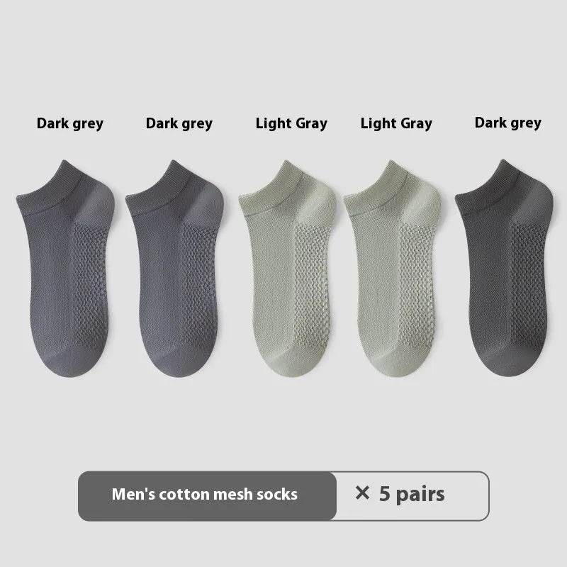 Cotton Anti-Pilling Ankle socks absorbing Invisible Tight Mesh Boat Socks