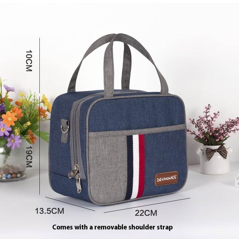 Thermal Insulated Denim Work Lunch Bag for Women