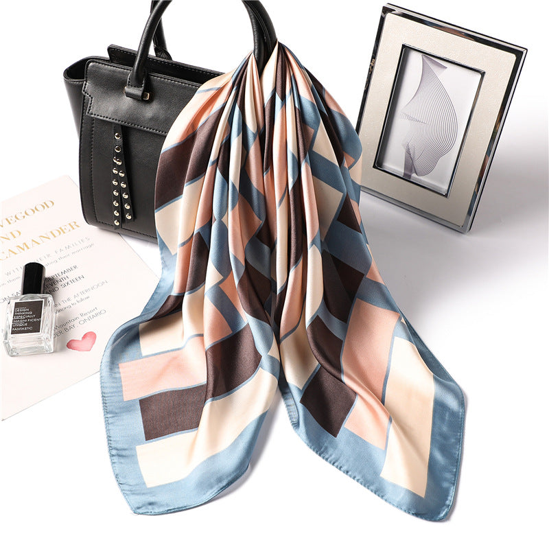 Women's Decorative Silk-Style Square Scarf 70x70cm – 15 Prints Canada USA