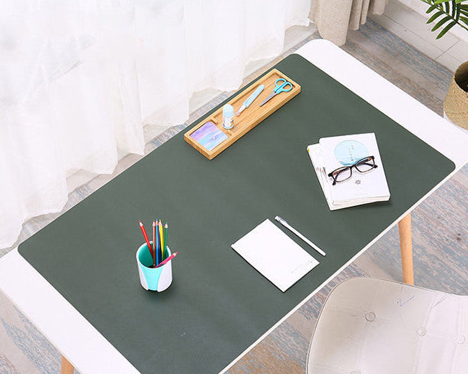 Oversized Desk Pad & Mouse Pad – Dual-Colour PU Leather, Multiple Sizes & Colours