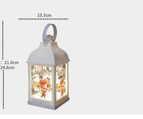 Wind Lantern Plastic Decoration For Eid Mubarak Ornament