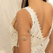 Hip-hop Spiral Stone Open Arm Bracelet – Electroplated Iron Tassel Circle Jewelry