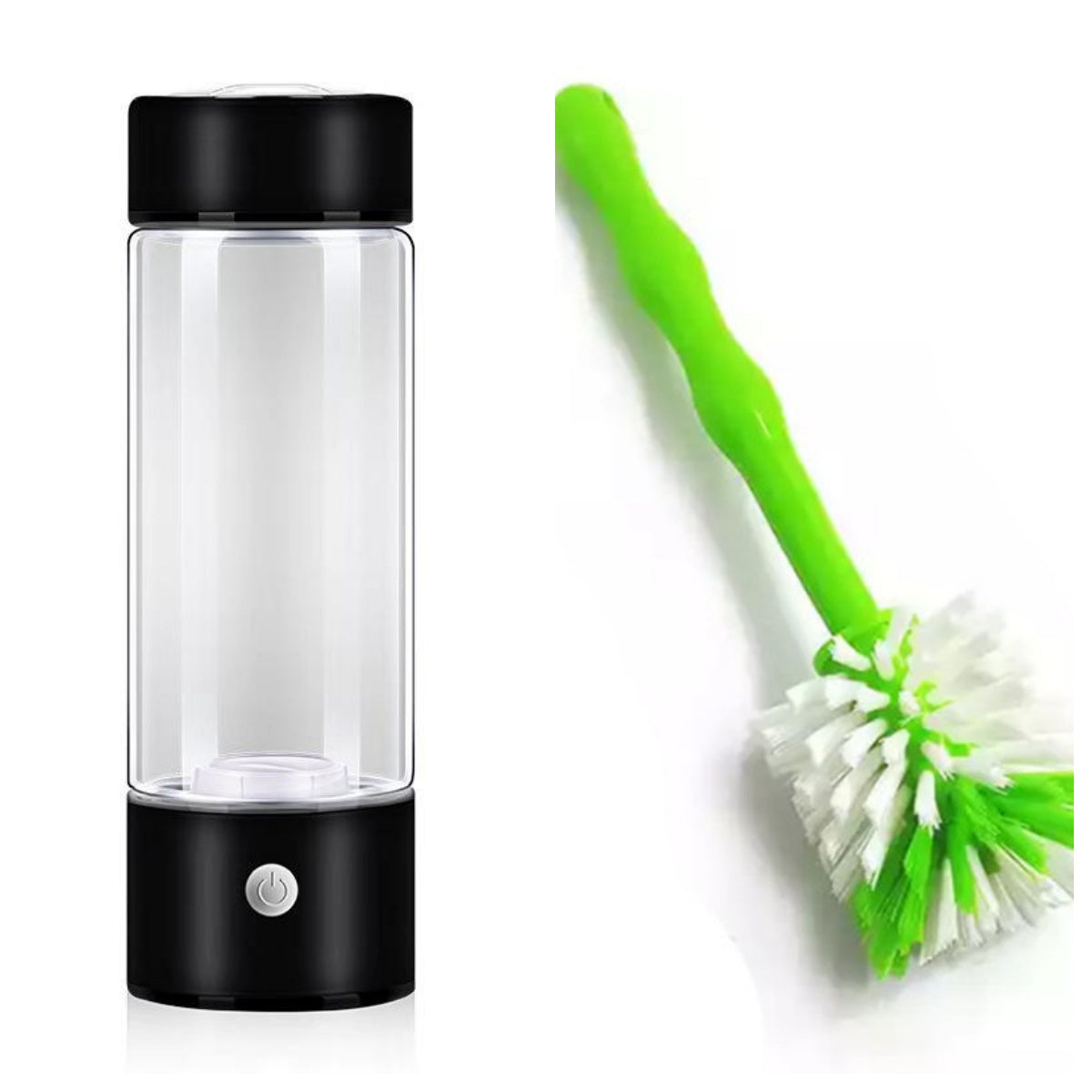 Hydrogen Water Bottle Generator – Electric Rechargeable Antioxidant Hydrogen-Rich Water Maker | 500ml Borosilicate Glass