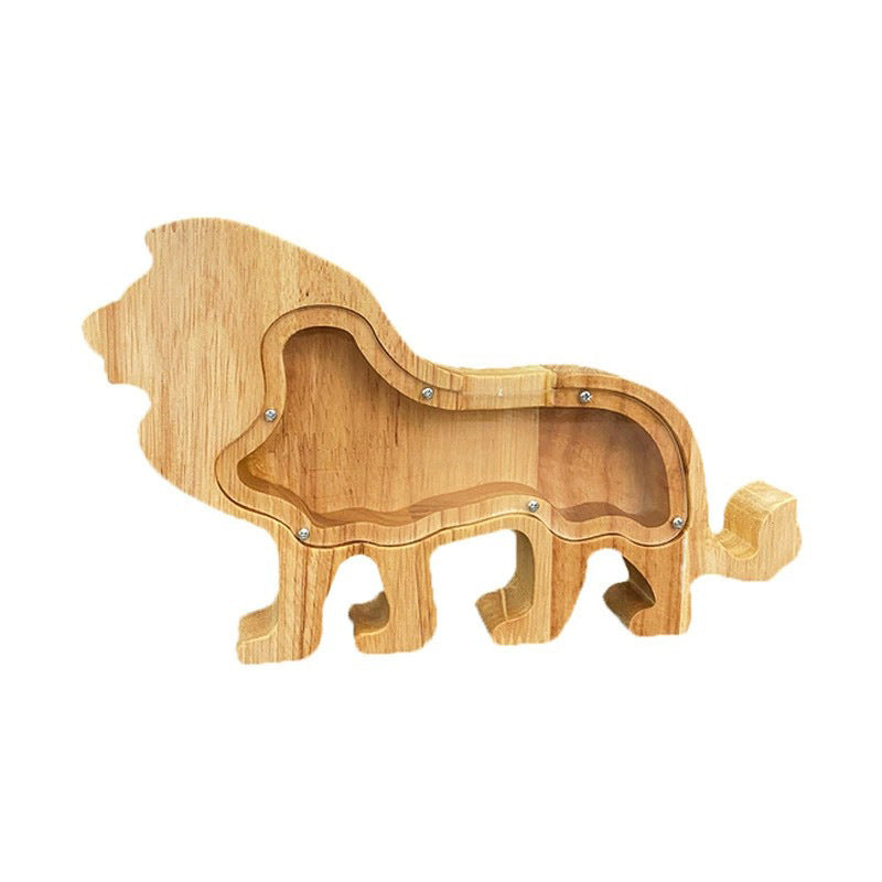 Wooden Animal & Alphabet Piggy Bank – Kids Holiday Gift, A–Z & Animal Styles