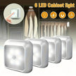 6 Pcs Induction Cabinet Night Light Motion Sensor