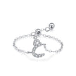 S925 Sterling Silver Niche Style Arabic Letters Pull-out Chain All-match Stackable