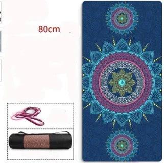 Non-Slip Yoga Mat – TPE & Suede, Beginner & Advanced (Pink / Midsummer Set)