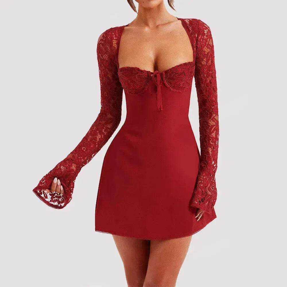 Short  Mini Dress Low Back Mini Dress for Cocktail Evening Party Events.
