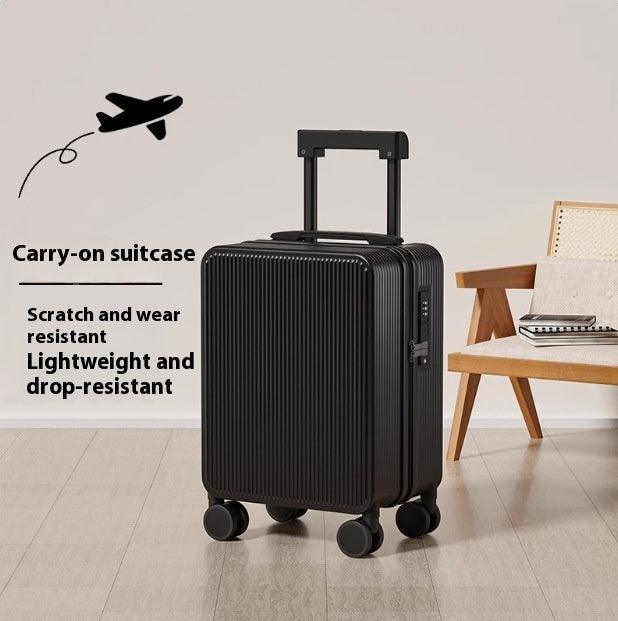 Minimalist Textured Hard Shell Carry-On Luggage – Lightweight 360° Spinner Suitcase