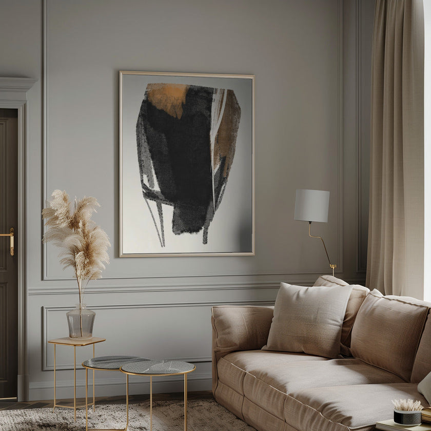 Wall art Black Figure On Neutral Background 2