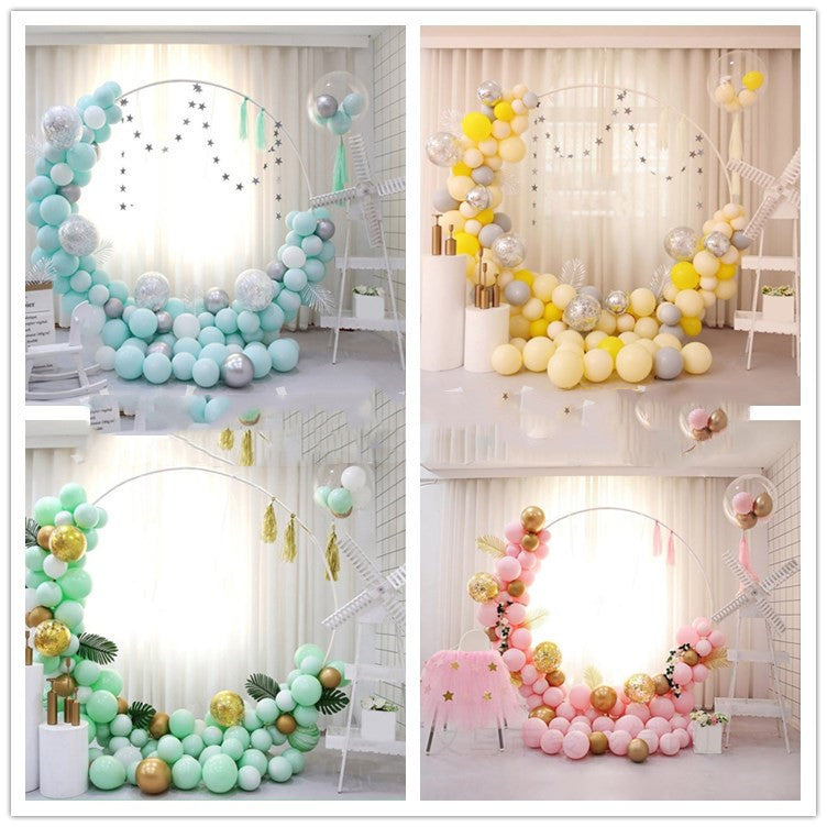 113-Piece Macaron Balloon Arrangement Set – Sequin, Metallic & Latex Balloons for Birthday, Wedding & Party Decor