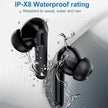 Bluetooth 5.3 Wireless Earbuds Noise Cancelling IPX8 Waterproof TWS Trucker Headset NFC