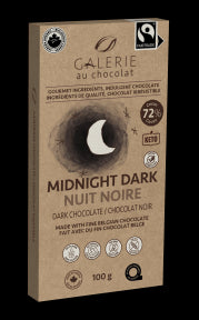Galerie au Chocolat - Fairtrade 72% Dark Chocolate Bar (100g)