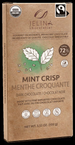 Galerie au Chocolat - Fairtrade Dark Choc Mint Crisp Bar (100g)