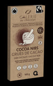 Galerie au Chocolat - Fairtrade Dark Choc Cocoa Nibs Bar (100g)