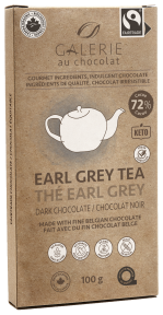 Galerie au Chocolat - Fairtrade Dark Choc Earl Grey Bar (100g)