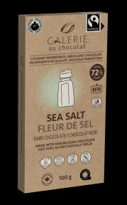 Galerie au Chocolat - Fairtrade Dark Sea Salt Choc Bar (100g)